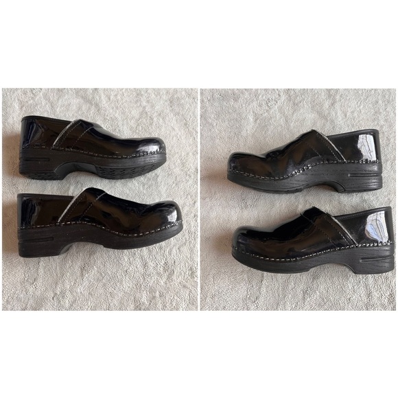 Dansko Professional Black Patent Leather Shiny Clog Comfort Nursing Sz 42 - Picture 5 of 13